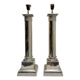 Large Neo-Classical Table Lamps, 1970s, Set of 2 For Sale
