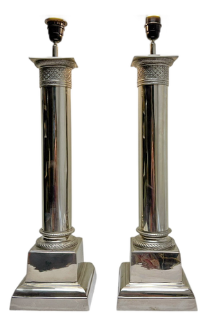 Large Neo-Classical Table Lamps, 1970s, Set of 2
