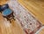 Vintage Tabriz Runner, Fine Hand-Knotted Wool & Silk, Floral Design, Ivory & Red, 3x11 For Sale In Chicago - Image 6 of 16