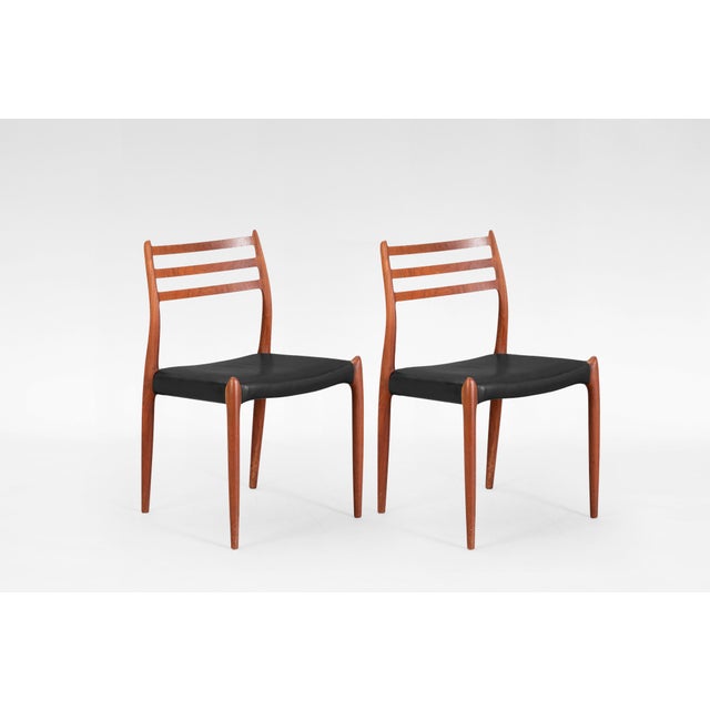Model 78 Dining Chairs by Niels Otto Møller for J.L. Møller Mobelfabrik, Denmark, 1950s, Set of 2 For Sale - Image 5 of 5