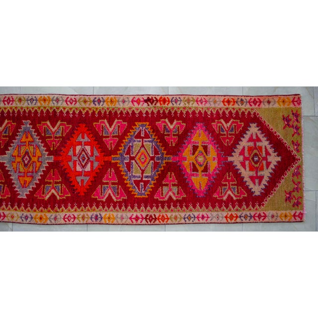 Extremely Long Hand-Knotted Kurdish Runner Rug Turkish Runner. Tribal Hallway Decor - 2′3″ × 18′4″ For Sale - Image 15 of 18