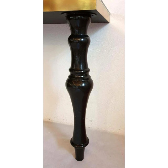 Large Marble & Brass Console Table Italy 1980s For Sale - Image 9 of 9