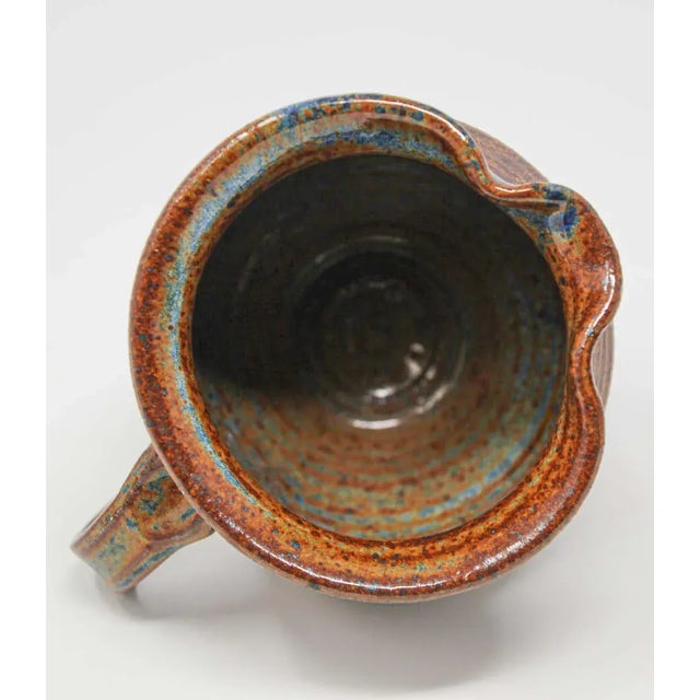 Vintage Hand Thrown Pottery Jug Artisan Stoneware For Sale - Image 9 of 13