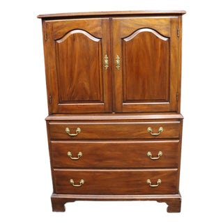 Henkel Harris Mahogany Linen Press Cabinet For Sale