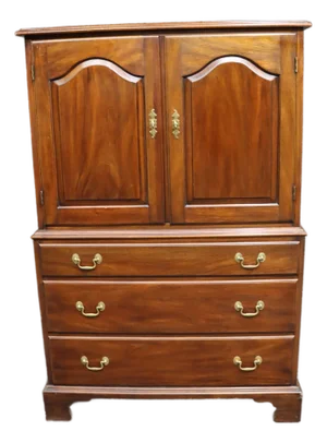 Henkel Harris Mahogany Linen Press Cabinet