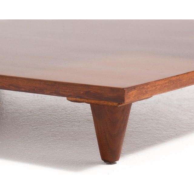 Brown Mid Century Magazine Tree Table After Edward Wormley for Dunbar Four Shelves Unmarked For Sale - Image 8 of 12