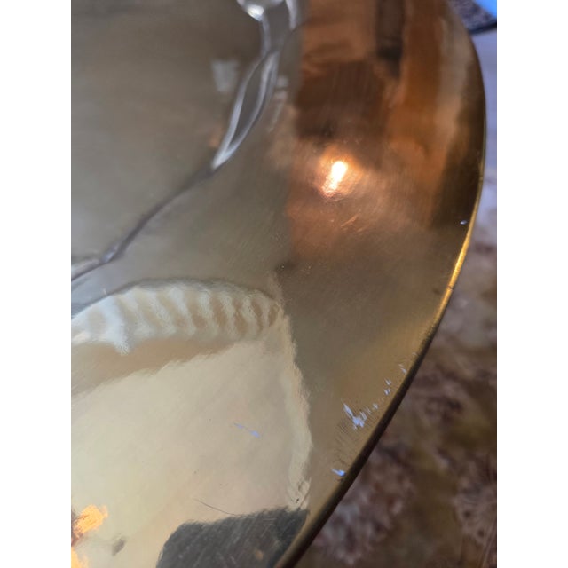 Vintage Ethan Allen Hand-Crafted Solid Brass Tray Table - Collector's Classics For Sale - Image 11 of 15