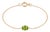 Natural Peridot East West Bracelet | August Birthstone Bracelet | Dainty Minimalist Stacking Bracelet for Woman For Sale