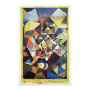 Paul Klee Vintage 1969 Abstract Modernist Lithograph Print " With the Egg " 1917