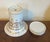 Antique Early 19th Century French Empire White & Gold Porcelain Flower Pot Cachepot Vase and Stand Circa 1820 For Sale - Image 10 of 11