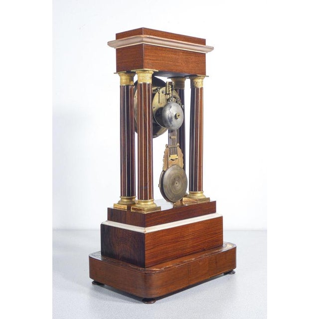 Pendulum Clock with Glass Bell, 19th Century For Sale - Image 11 of 18