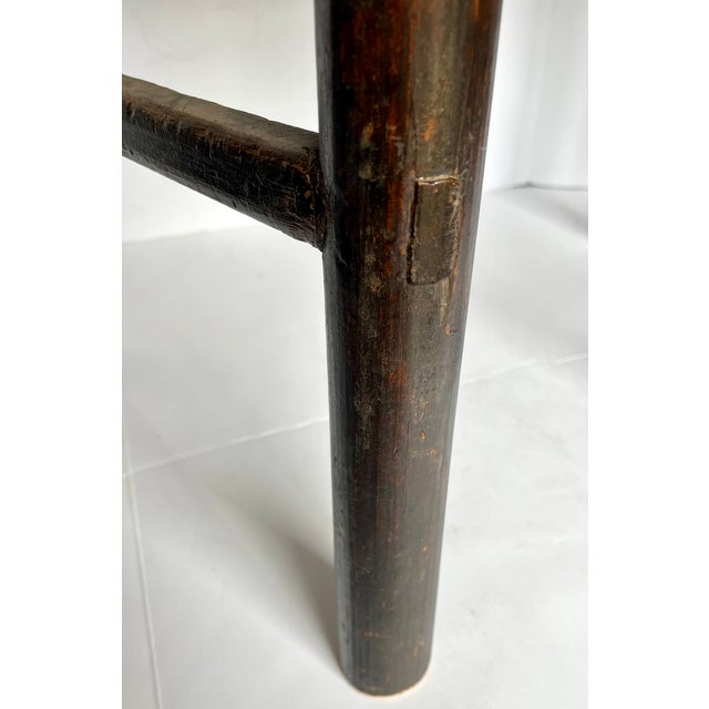 Antique Handcrafted Wood Demi-Lune Table For Sale - Image 9 of 11