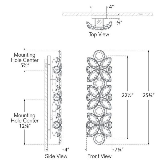 Lloyd 26" Sconce in Soft Brass with Crystal Designer: kate spade new york Finish: Soft Brass Height: 25.75" Width: 7.25"...