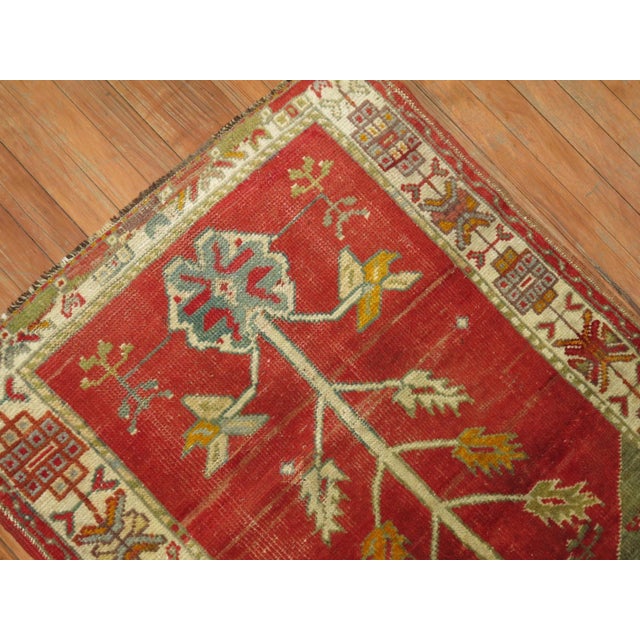 Antique Zabihi Collection Turkish Oushak Prayer Rug For Sale - Image 4 of 7