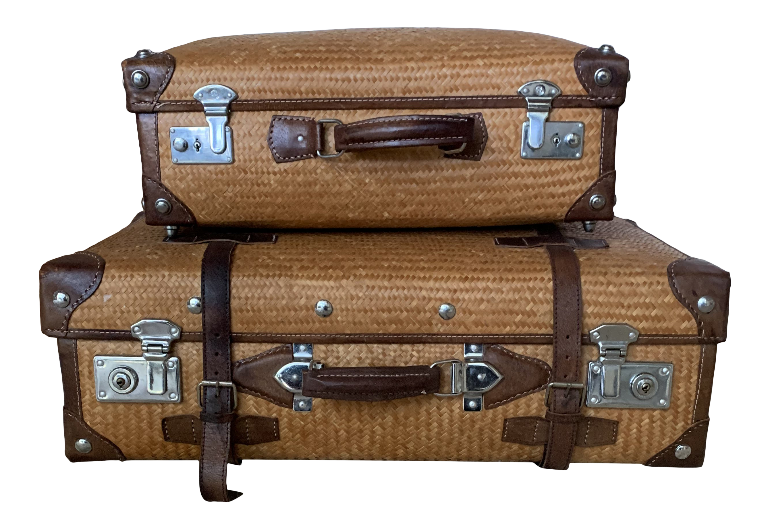 vintage leather luggage straps for sale