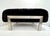 1970s Italian Vintage Black Faux Fur Steel Bed Stool Bench For Sale - Image 4 of 12