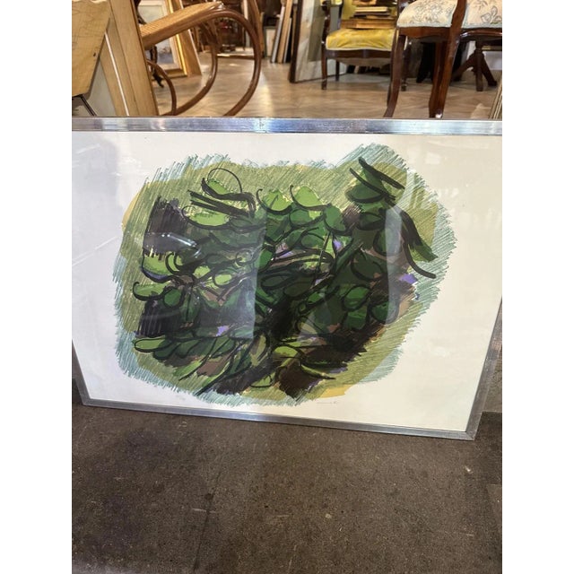 Ennio Morlotti, Composition, 1970s, Lithograph, in Flawless conditions. Designed 1970 to 1979 This piece has an...