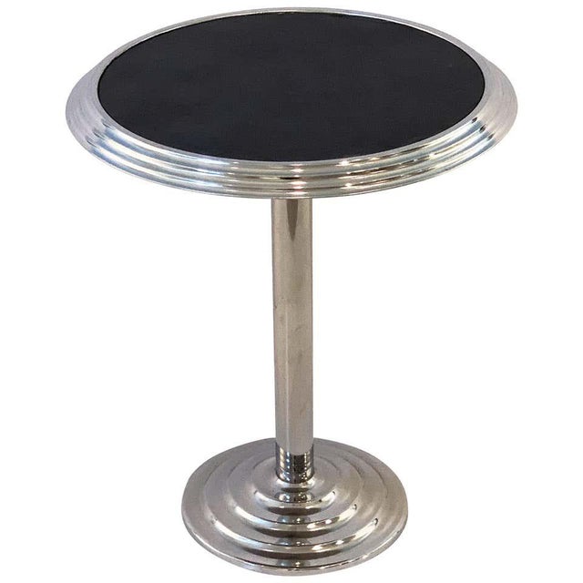 Art Deco Round Table of Chrome From France For Sale - Image 13 of 13