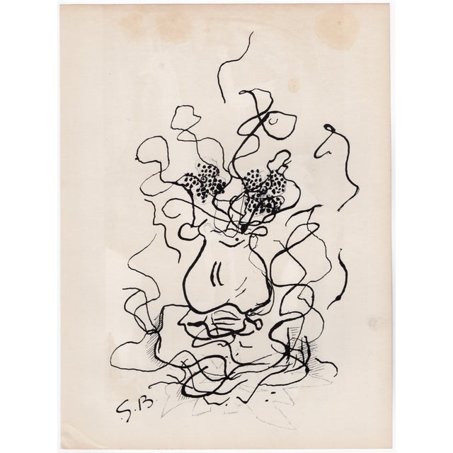 Georges Braque (1885-1954) Two Roosters (front) and Vase (back) Two Original Lithographs Year: 1952 Printer: Mourlot...