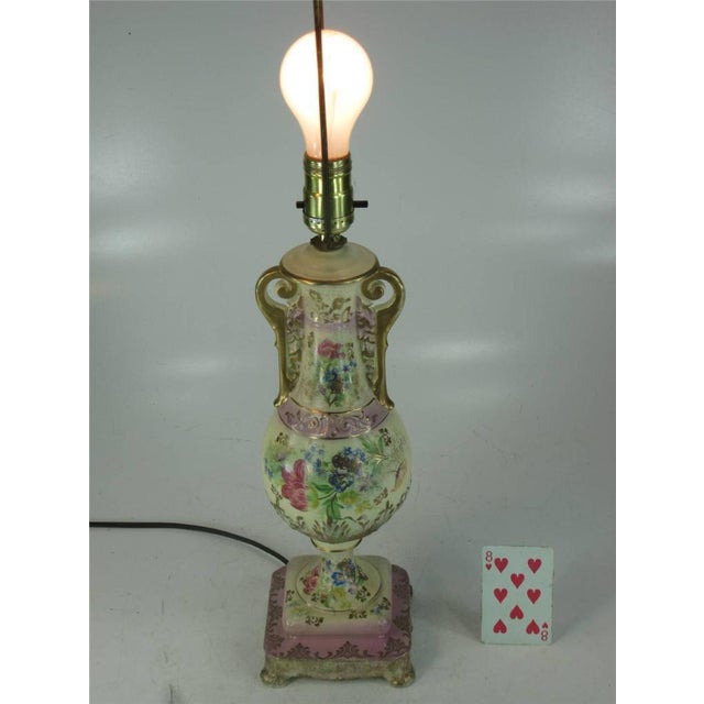 1930s Beckwith China Victorian Style Hand Painted Gold Urn Porcelain For Sale - Image 10 of 12