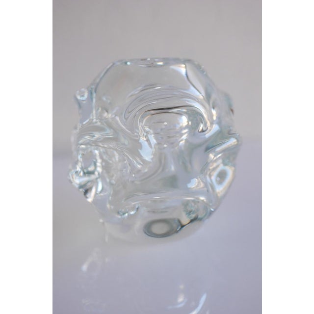 Mid-Century Modern Handmade Clear Crystal Vase by Börne Augustsson for Åseda For Sale - Image 11 of 12