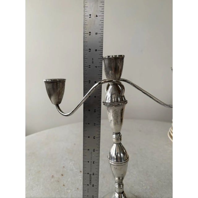 Sterling Silver Antique Duchin Creation Opera Candelabra - Weighted/Stamped For Sale In New York - Image 6 of 8