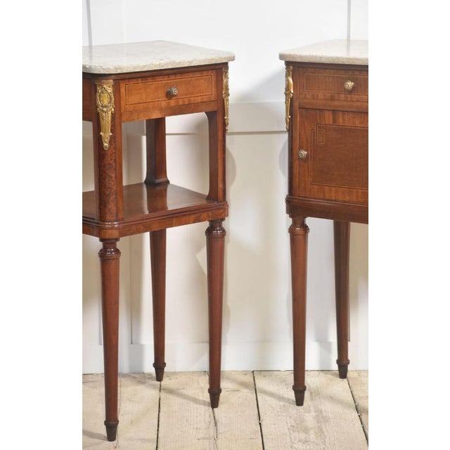 Metal Gilt Metal Mounted Bedside Tables, 1890s, Set of 2 For Sale - Image 7 of 14