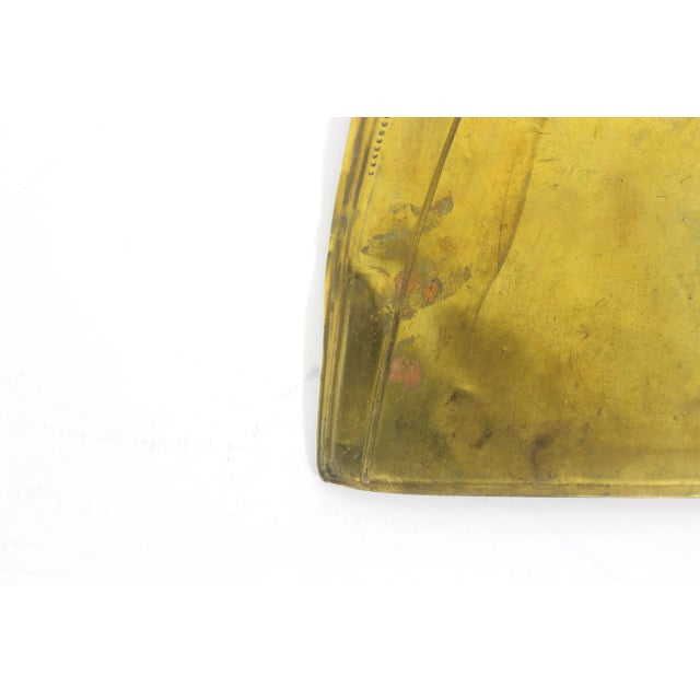 Vintage English Brass Crumb Tray Dustpan Dustpan Table or Floor Sweep Silent Butler Crumber For Sale - Image 4 of 9