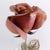 Vintage Italian Handmade Sterling Silver 925 Long Stem Enameled Red Rose, Padua, Italy, 1970s For Sale - Image 17 of 18