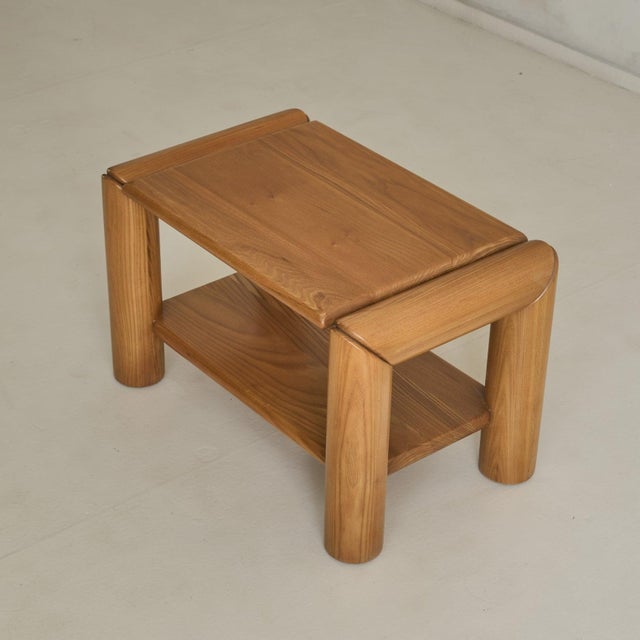 French Elm End Table by Atelier Chauvin, 1970s - 2 Available For Sale - Image 11 of 11