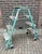 Industrial rolling and decorative step ladder. MATERIAL: Wood and metal. Tough and beautiful old warehouse ladder on...