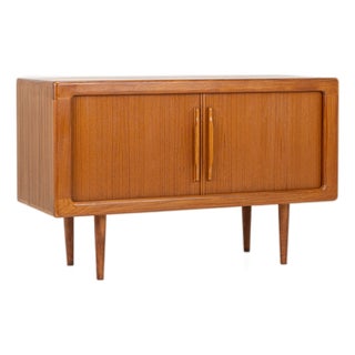 Danish Teak Sideboard with Tambour Doors and Drawers, 1960s For Sale