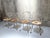 White Antique Chippy Paint and Rusty Metal Garden Chairs, 1920s, Set of 4 For Sale - Image 8 of 8