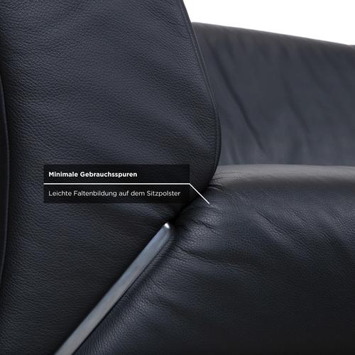 322 Two-Seater Black Sofa from Rolf Benz For Sale - Image 4 of 10
