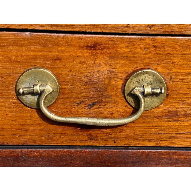 Antique English George III Mahogany Card Table / Console Table With Drawer For Sale In Boston - Image 6 of 12