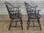 Wood Pair of P. Derby Sack Back Windsor Arm Chairs Black Finish Made in Massachusetts For Sale - Image 7 of 8