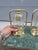 Metal Art Deco Table Lamps in Brass and Murano Glass, 1930, Set of 2 For Sale - Image 7 of 9