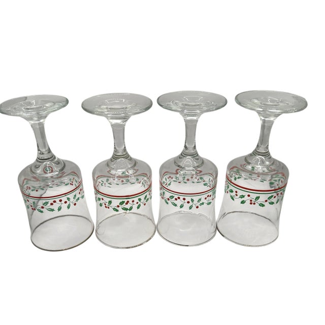 Set of 4 Vintage Arby's Christmas Collection Wine Goblets - A Set of 4 For Sale - Image 11 of 11