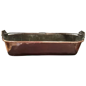 French Polished Copper Fish Kettle, Poissoniere, or Container, 19th Century