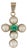 Antique Emerald Cultured Pearl Cross Pendant 18k Yellow Gold For Sale