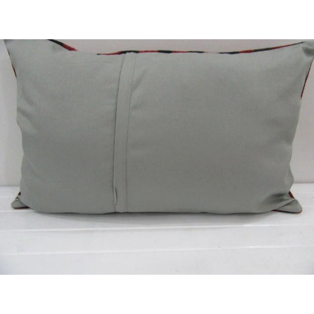 Rustic Handmade Striped Kilim Pillow Cover For Sale - Image 3 of 4