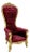 French Style Burgundy Velvet High-Back Tufted Gold For Sale