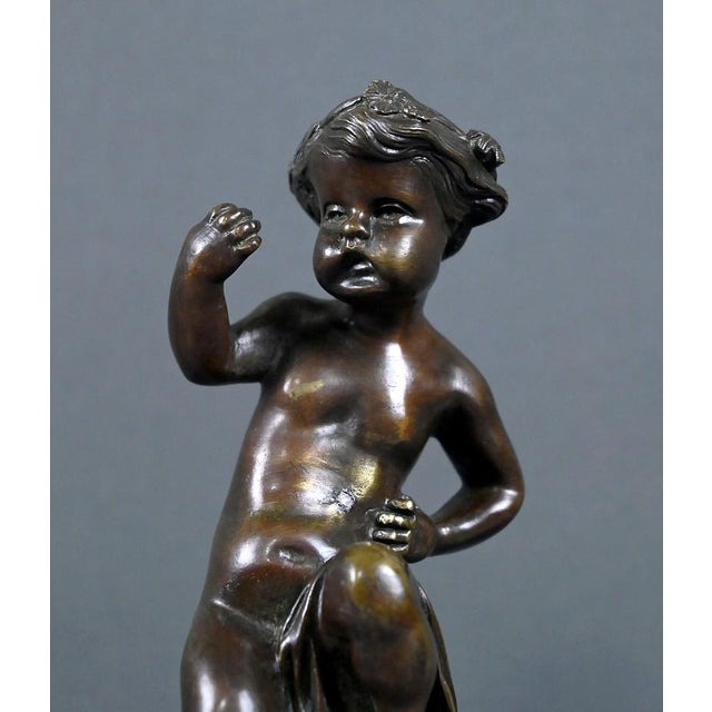19th Century Bronze Nude Putti, Set of 2 For Sale - Image 10 of 16