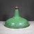 Benjamin 16" Enameled Porcelain Green Industrial Pendant Lights c.1950-Set of Two For Sale - Image 4 of 11