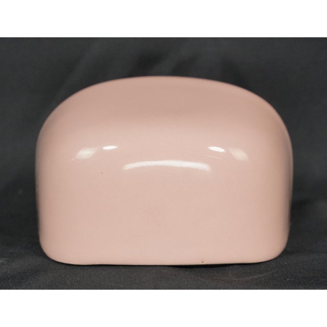 Vintage European Pink Ceramic Wall Mount Soap Dish For Sale - Image 6 of 7