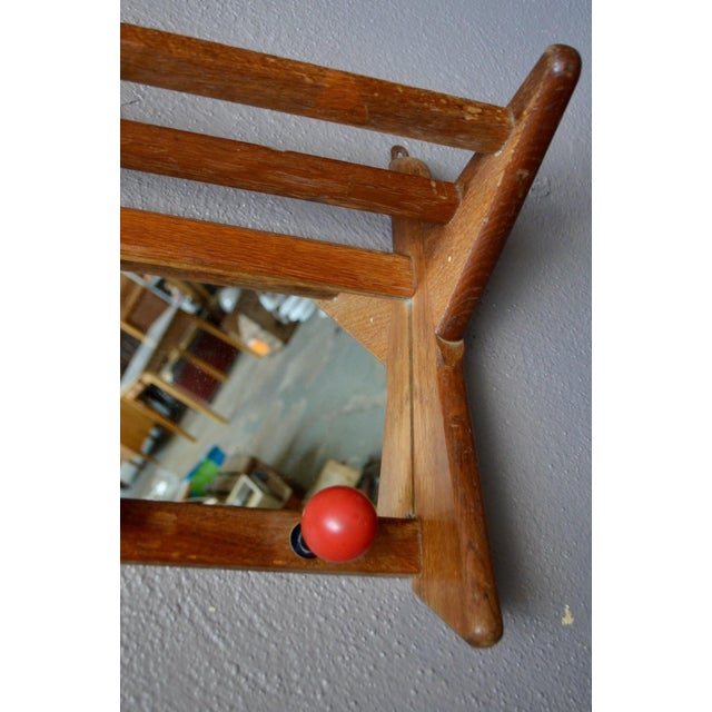 Mid-Century French Wall-Mounted Coat Rack, 1950s For Sale - Image 4 of 7