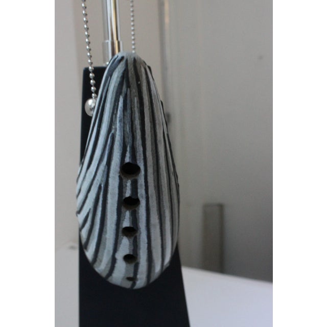 Midcentury Modern Table Lamps French Artisan Made "Totem" With New Custom Linen Shades - a Pair For Sale - Image 10 of 13