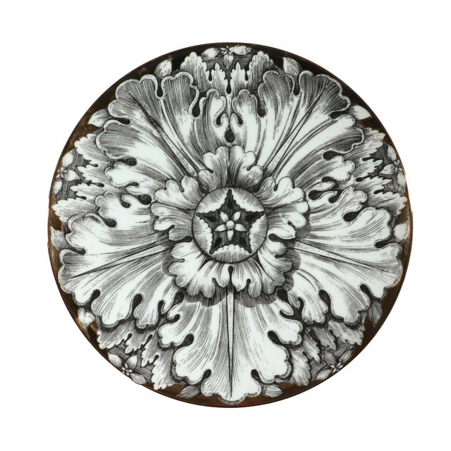 Late 20th Century Rosoni Pattern Piero Fornasetti Porcelain Plates, a Numbered Set of Six For Sale - Image 5 of 17