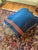 Woolrich Civil War Calvery reproduction blanket. Dark blue with an orange stripe. 85% wool/15% nylon 80x 66