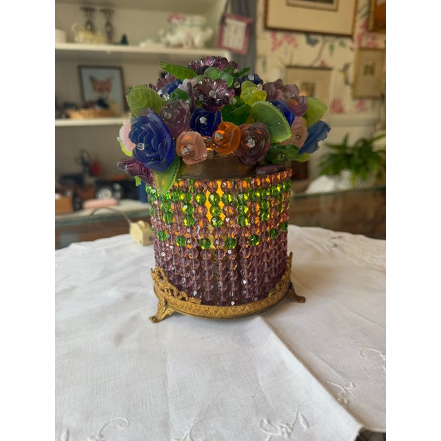 Antique Czech Bride Basket Lamp For Sale - Image 15 of 16